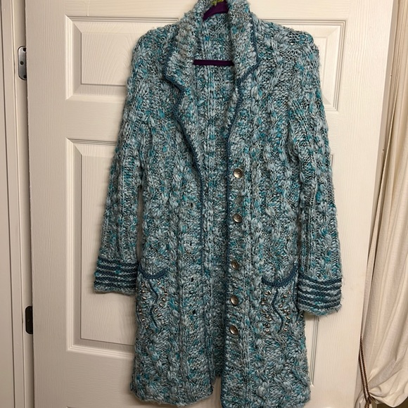 Sigrid Olsen Open Front Loose Knit Sweater - Picture 1 of 3